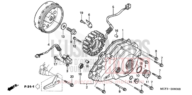 GENERATRICE de VTR1000 SP-2 GRAPHITE BLACK (NHB01) 2006